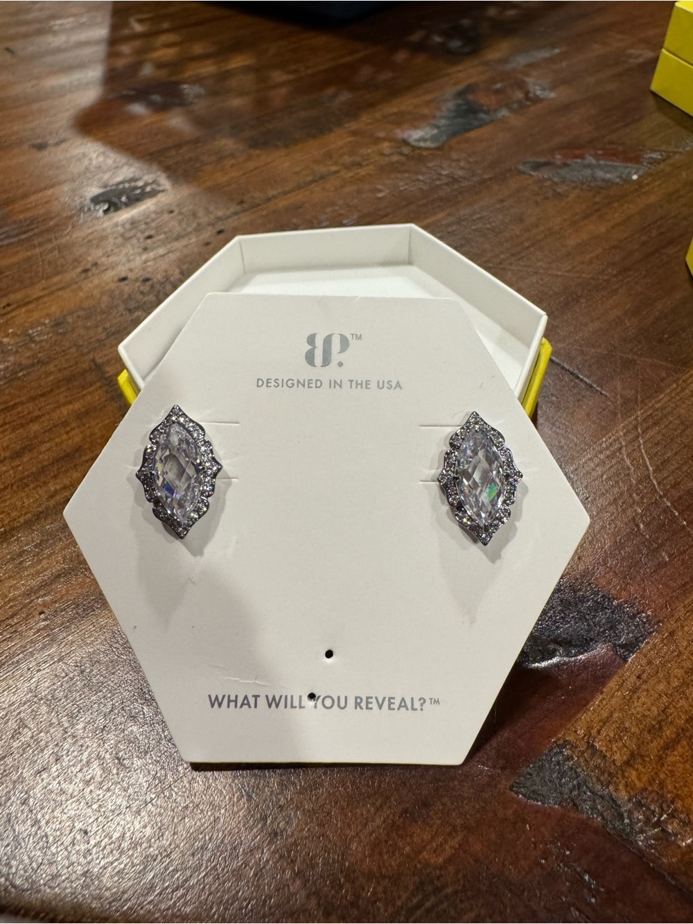 Clear Crystal Marquise Stud Earrings - Sparkling Silver Tone